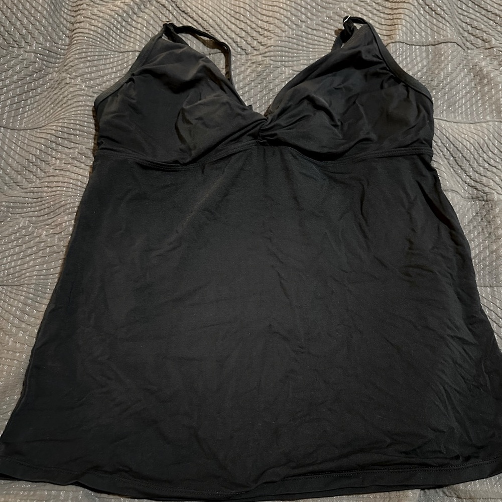 Athleta Large Tall Black Tankini